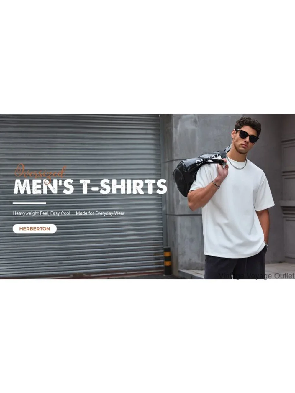 Men's Oversized Heavyweight Cotton Blend Tee Stretch Drop Shoulder Tee Shirt